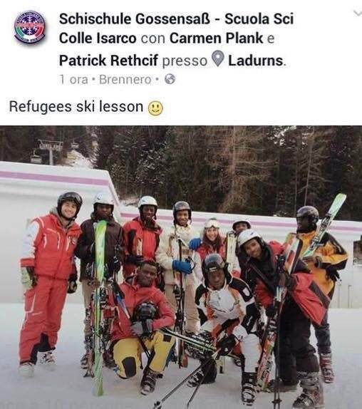 corsi di sci per i profughi